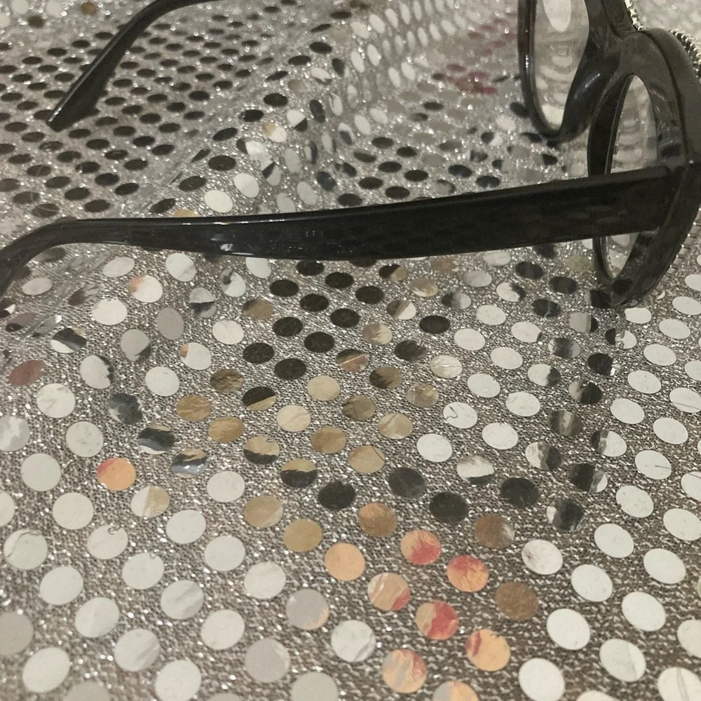 Crystal-Trim Black Cat-Eye Reading Glasses +2.00